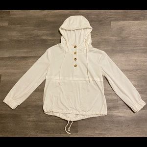 White hoodie sweater